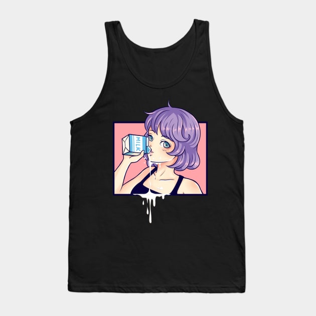 Drinking Fresh Milk Tank Top by KucingKecil